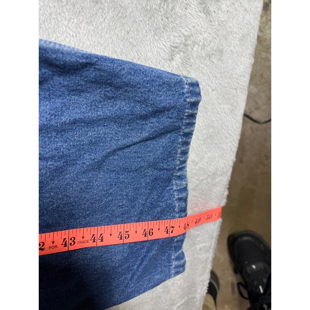 Vintage Carhartt Denim Overalls Distressed Workwear Carpenter Bib 38x26 - Picture 10 of 10